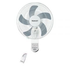 Smart Wall Fan with Remote Control, 18 Inch, White/Grey - SWF181R