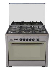 Fresh Professional Gas Cooker, 5 Burners, Stainless Steel - 1538