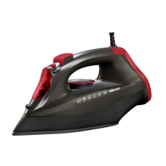 Mienta Red Precision Steam Iron, 2100 Watts, Black and Red - SI181338B
