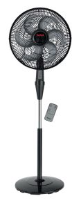 Tefal Silence Force Stand Fan With Remote Control, 16 Inch, Black - VG4130EE