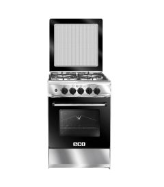 Unionaire Eco Gas Cooker, 4 Burners, Silver and Black - C66SSAC447ECOP2W