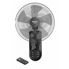Mienta Wall Fan, 18 Inch, with Remote Control, Black- WF50238A