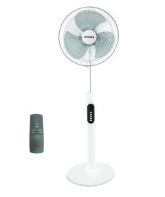 Fresh Top Stand Fan With Remote Control, 16 Inch - White \ Grey